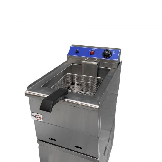 1 Tank 1 Basket Electric Fryer Free Stand