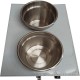 Electric Bain Marie 2 Circle Pots 11L Each 