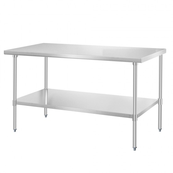 Commercial Stainless Steel Table Work With Shelf 180cm