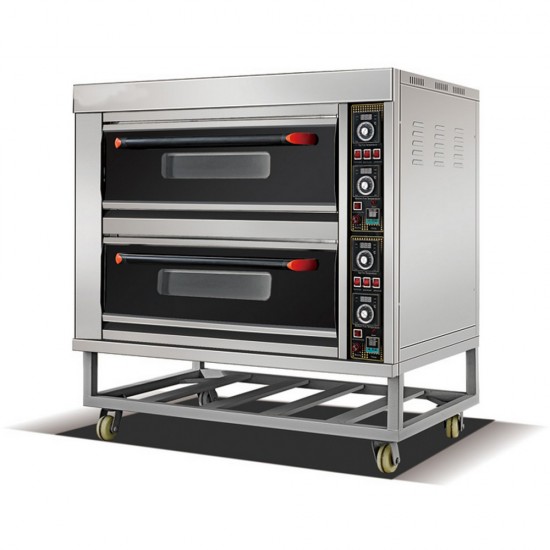 Gas Deck Oven Black Glassed Door Colour (2-Deck 4-Tray)